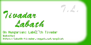 tivadar labath business card